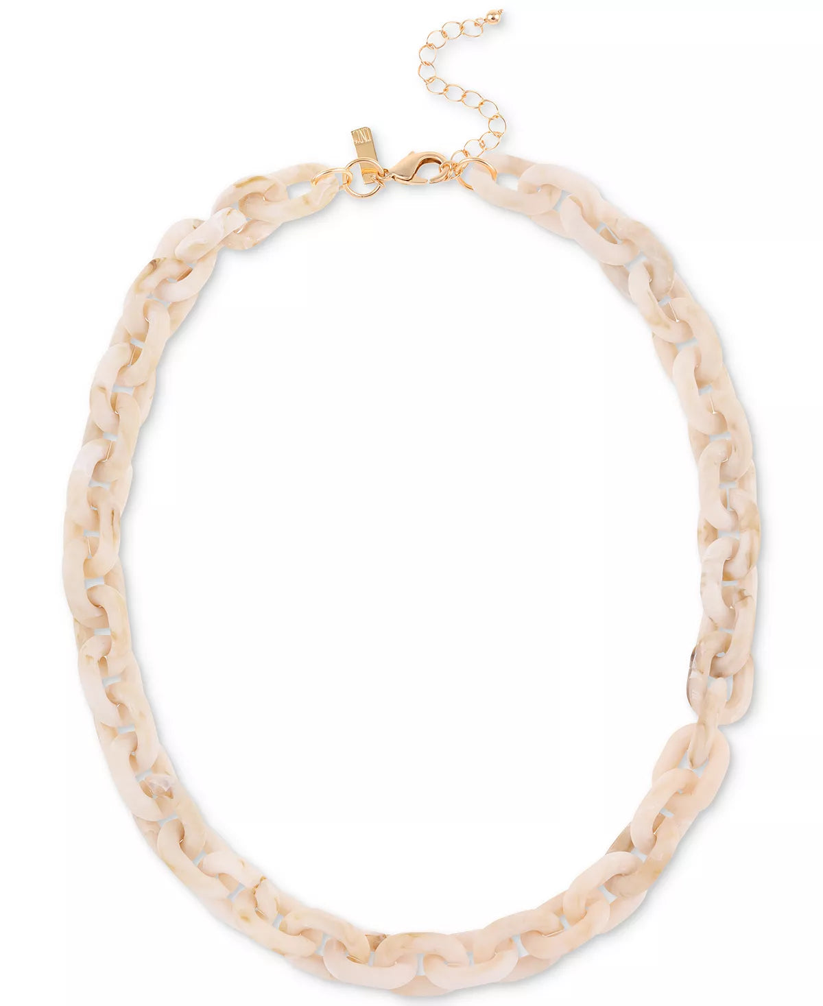 Gold-Tone Large Color Link Statement Necklace